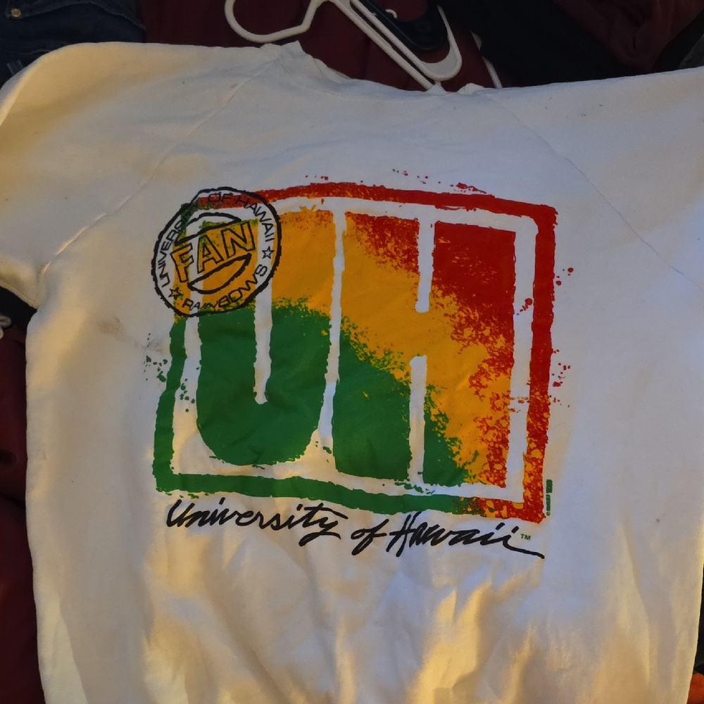 Fruit of the Loom Women's University of Hawaii Sweater - White, Green, Orange